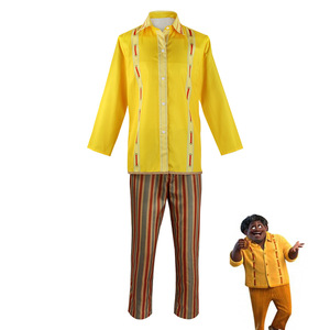 Ensemble de costumes de cosplay Felix pour hommes, chemise jaune, pantalon rayé, Costume de scène d'halloween, jeu de rôle Anime - Product Image 1