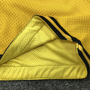 Pantalones cortos de baloncesto amarillos de malla personalizados Sublimación de color de doble capa pantalones cortos de baloncesto de alta calidad - Product Image 6