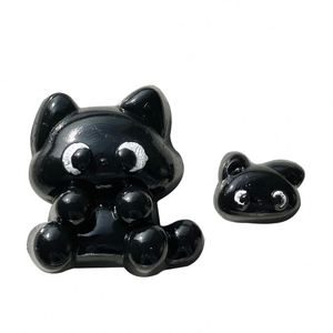 Juguete de Peluche de Gato Negro Pequeño y Adorable, Material TPR con Colgante, Juguete Sensorial Antiestrés para Aliviar la Ansiedad - Product Image 5