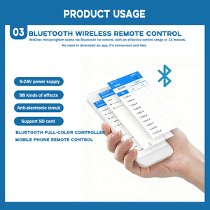 T1-2000S-BT ราคาถูก1พอร์ต128MB-8GB SD Card 98สีบลูทูธ <span class=keywords><strong>LED</strong></span> ควบคุมสีเต็มสำหรับ1903 2811แถบ <span class=keywords><strong>RGB</strong></span> - Product Image 5