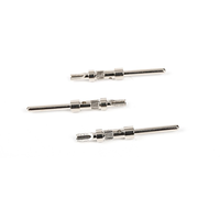 Pièces métalliques usinées CNC de précision, bornes en alliage de laiton moletées, contacts plaqués argent avec coupelle à souder pour assemblages de câbles
