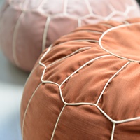 Pochette marocaine en velours, coussin rond pour méditation, sac de haricots, support rond pour le salon et la chambre à coucher