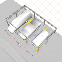 Fabricant Garage préfabriqué à plancher plat 3 en 1 en conteneur Garage préfabriqué sans châssis en conteneur à paquet plat avec toit prolongé
