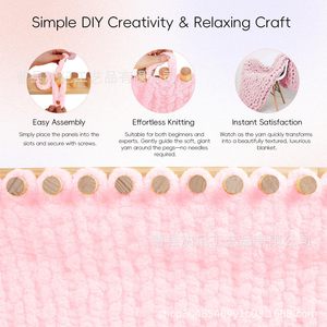 Wooden Yarn Knitting Frame Diy Knitting <b>Shelf</b> <b>Pine</b> Material Oval Shape Convenient For Towel Tapestry Scarf Making - Product Image 2