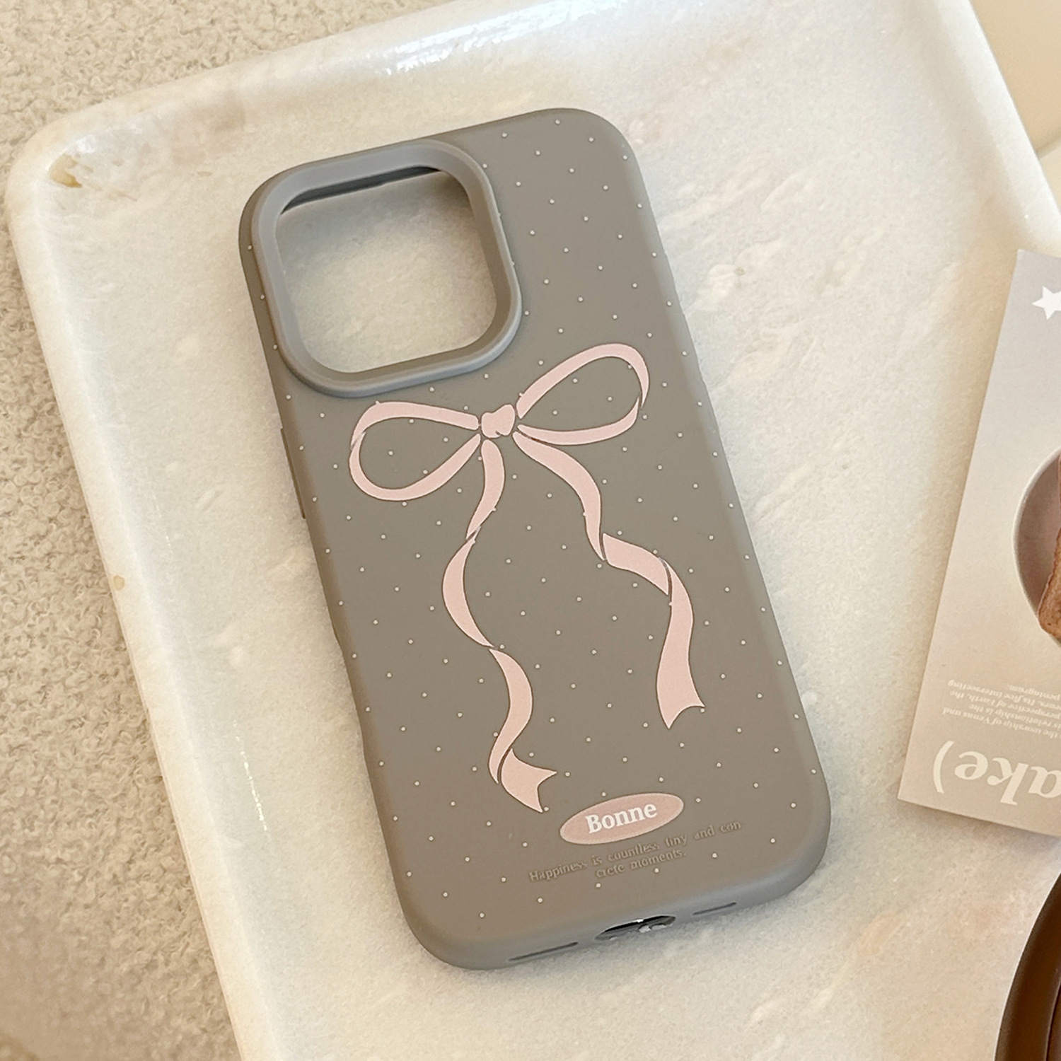 Rock lime powder ribbon knot