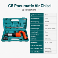 Marteau pneumatique C6, burineur à air portatif, outil de débavurage pour fonderie métallurgique, démolition et construction, service OEM