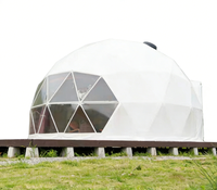 Dôme géodésique de glamping en toile PVC de qualité supérieure pour hôtel, complexe hôtelier, extérieur, loisirs, maisonnette, tente