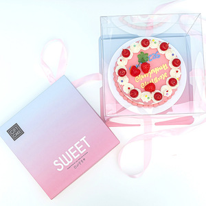 Scatola di Lusso Trasparente <span class=keywords><strong>per</strong></span> Esposizione <span class=keywords><strong>Torte</strong></span> con Finestra Rigida Sicura <span class=keywords><strong>per</strong></span> Dolci con Nastro Goffrato e Stampa con Rivestimento UV - Product Image 6