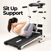 Tapis de course manuel pliable multifonctionnel non électrique avec support pour sit-up, machine de fitness à domicile pour une utilisation complète du corps