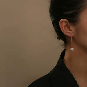 Boucles d'oreilles clous WENCHI pour femme, style long léger, perles naturelles baroques 1591 - Shopify - Product Image 4