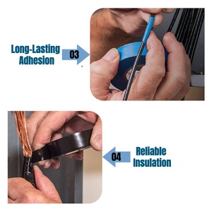 Cinta Aislante Eléctrica de Vinilo PVC 3M <span class=keywords><strong>Temflex</strong></span> 160, 18 mm x 20 m x 0,15 mm, Adhesivo de Goma de una Cara para Uso General - Product Image 5