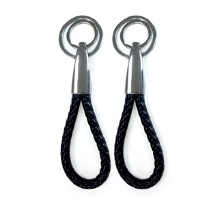 <strong>Cheap</strong> <strong>Gift</strong> Items <strong>Bulk</strong> Black Leather Custom Hotel Promotional Key Holder Keyring Keychain with logo - Product Image 3