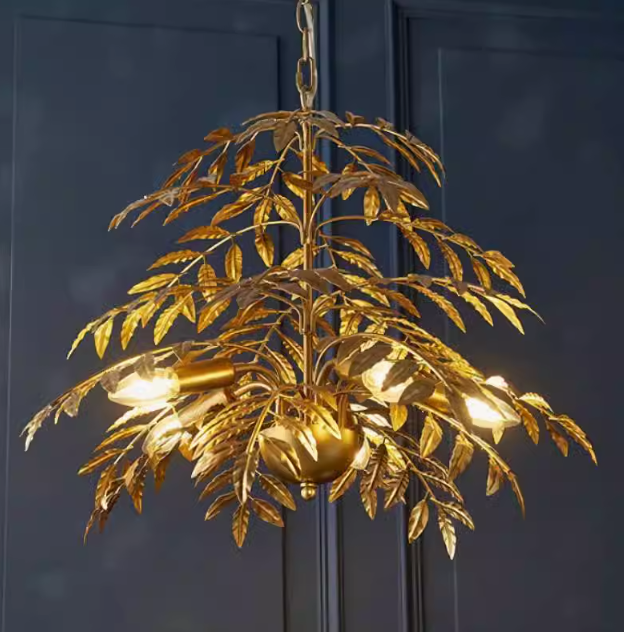 Modern Indoor Golden Iron Chandelier Middle