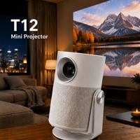 Mini projecteur FlixTone T12, prend en charge la vidéo 4K Full HD 1080P, projecteur vidéo avec haut-parleurs 5W*2, Android, autofocus, home cinéma