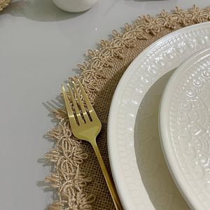 Wholesale Jute Natural Braided <strong>Placemats</strong> Custom <strong>Placemats</strong> Round Jute <strong>Placemat</strong> With Lace <strong>for</strong> <strong>Table</strong> Decoration - Product Image 2