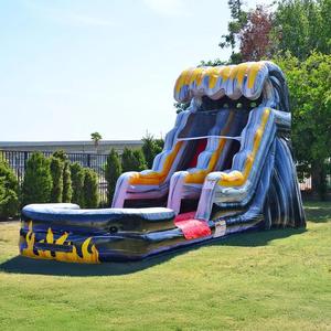 Tobogán Acuático Inflable Comercial <span class=keywords><strong>con</strong></span> Diseño de Llamas y <span class=keywords><strong>Piscina</strong></span> <span class=keywords><strong>para</strong></span> Niños y Adultos, <span class=keywords><strong>Alquiler</strong></span> <span class=keywords><strong>para</strong></span> Fiestas de <span class=keywords><strong>Verano</strong></span> al Aire Libre - Product Image 1