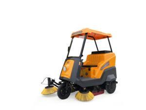 Mesin Pembersih Jalan Semi-Tertutup Listrik 48V dengan Penggerak Brushless Dual-Hub, Tempat Sampah Bergerak, dan Lantai Tambahan - Product Image 4