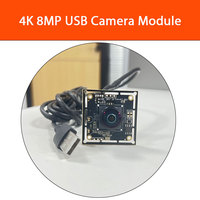 Módulo de cámara panorámica 360 4K 8MP USB HD 220 grados lente ojo de pez COMS IMX415 para Windows Android Raspberry Pi Liunx