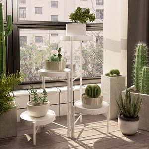 Soporte Plegable para Plantas, Redondo, Multifuncional, Ecológico, para Interiores y Balcones, Organizador de Almacenamiento - Product Image 3