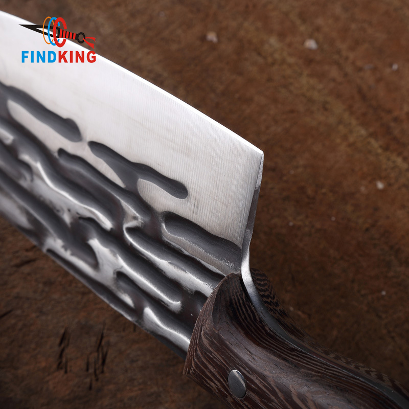 FINDKING Kitchen Outdoor Full Tang Handle 7 Inch Handmade Forged Chopper Kitchen Knife Stainless Steel Butcher Knife