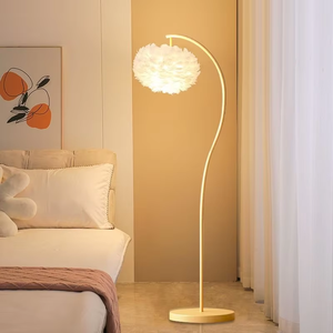Lampe de sol en plumes au design original Art <span class=keywords><strong>d</strong></span>éco Salon Chambre Couloir Hôtel Bureau Bar Lampe de sol artistique avec plumes - Product Image 2
