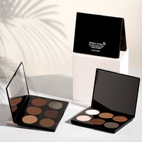 Poudre de contouring 3D éclaircissante six couleurs, non-épipant, Modèle 3050, Palette de fards pour le nez et les côtés du visage