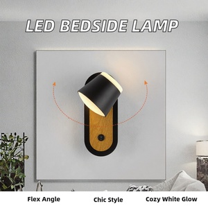 Applique murale LED moderne et simple pour chambre à coucher, corps en aluminium, style hôtelier, avec angle réglable et fixation murale pour lecture à domicile - Product Image 3