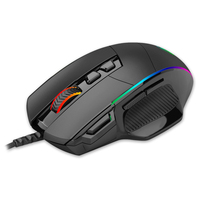 TGM307-ratón led brillante para ordenador portátil, mouse para juegos con cable RGB