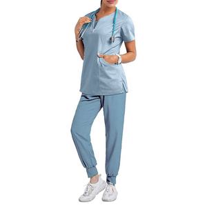 Uniformes de Hospital con logotipo personalizado al por mayor uniformes médicos uniformes de enfermera de moda para mujer conjuntos de uniforme de 2 piezas para correr - Product Image 4