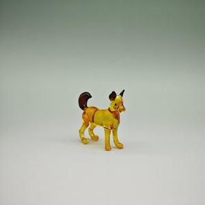 Figura de Perro de Cristal de Murano Amarillo, Mundo de Cristal en Miniatura, Forma Irregular, Multifuncional, Ligero, Diseño Contemporáneo Minimalista - Product Image 2