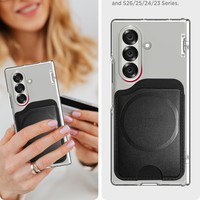 Porte-cartes magnétique en cuir PU pour téléphones mobiles S26, N52, avec blocage RFID, style tendance