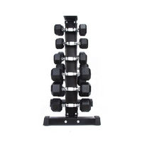 Support de haltères multifonctionnel Type-A pour entraînement de force, réglable, en caoutchouc, pour haltères de gym à tête ronde ou triangulaire