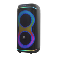 Altavoz Bluetooth Portátil Móvil de 2 Vías con Woofer Doble de 8'' Diamond, Subwoofer con Bajos Potentes, Sistema de DJ, Micrófono, TWS, AUX, FM, Altavoz para Fiestas