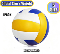 Balones de Voleibol de Alta Calidad, Tamaño Oficial 5, de Cuero PU, para Interior y Exterior, Suaves al Tacto, para Jugar en la Playa, Entrenamiento en el Gimnasio