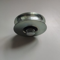 Roue de porte roulante d'entrepôt extérieur en acier inoxydable avec boulon, roulement simple à gorge en U - Antirouille et faible bruit