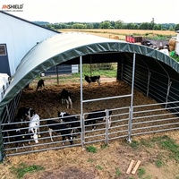 Abri portable pour chevaux et bétail sur chenilles, abri de pâturage à toit métallique pour l'Australie et la Nouvelle-Zélande