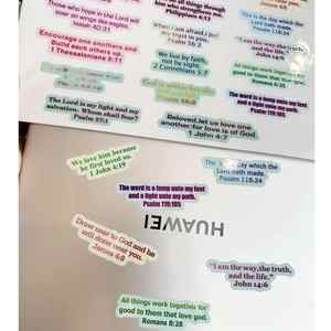 100 pegatinas de verso bíblico inspiradoras con acabado brillante colorido para sobres planificador de álbumes de recortes pegatinas motivacionales - Product Image 1