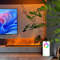 Cheminée à atomisation ultrasonique de style européen, vapeur d'eau multicolore changeante, télécommande/application intégrée, électrique, pour la maison