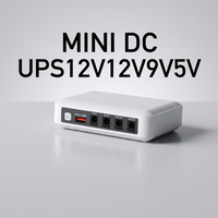 Mini DC UPS Fase Tunggal 12V2A Baterai Lithium Cadangan Portabel untuk Router WiFi, Catu Daya untuk Kamera CCTV 7800mAh AC100V/240V