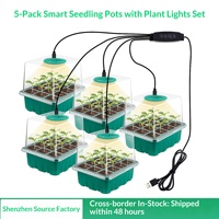 Systèmes de culture de micro-verts, pot de semis intelligent, plateau de semis à 12 trous, kit de démarrage pour semis de plantes succulentes, lampe de culture