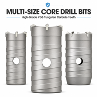 Mata Bor Lubang Dinding BEILI 30-160mm TCT Tungsten Carbide Core Drill Bit SDS Plus Shank untuk Pemotong Bata Beton dan Batu Bata