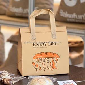 Sac isotherme jetable en non-tissé pour livraison de café, boba, bubble tea, boissons, pâtisseries, en aluminium personnalisé - Product Image 2