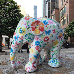 Scultura in Resina Colorata a Grandezza Naturale di Elefante e Angelo 3D in Stile <span class=keywords><strong>Pop</strong></span> <span class=keywords><strong>Art</strong></span> Contemporaneo per Giardino e Esterni - Product Image 4