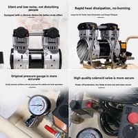 220V petit compresseur d'air silencieux sans huile Type de Piston Portable pour la réparation du bois dentaire et la peinture pompe de refroidissement à Air