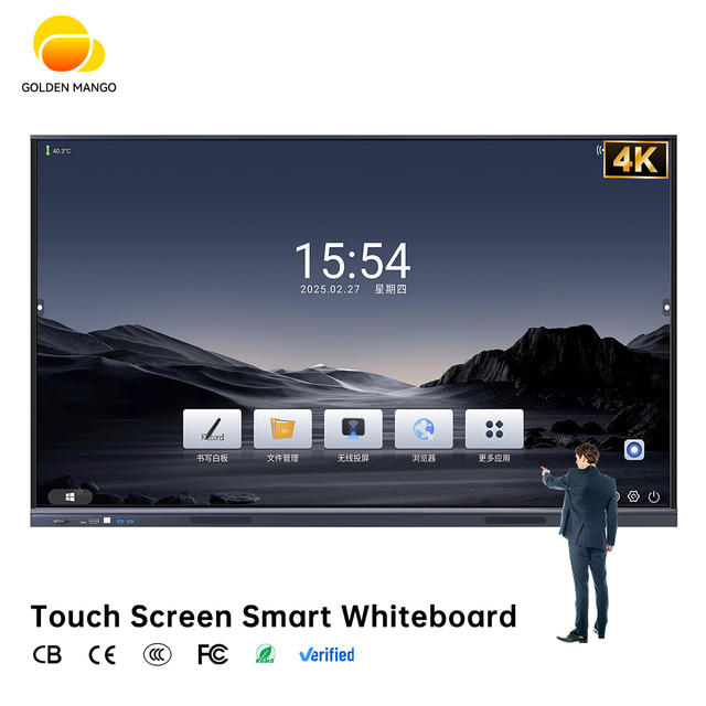 55 65 75 86 Inch 4K Interactive Touch Screen Smart Whiteboard Digital Board Suitable for Teaching and Office Meeting