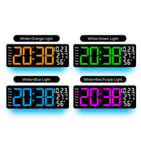 Kalender Ruang Kelas Dekoratif Ukuran Besar, Papan Tampilan Neon RGB dengan Remote Control LED, Jam Dinding Digital Raksasa dengan Lampu Latar