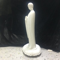Ventes à bas prix haut de gamme sculpté à la main en marbre blanc pur intérieur décoratif paisible bouddha statue abstraite