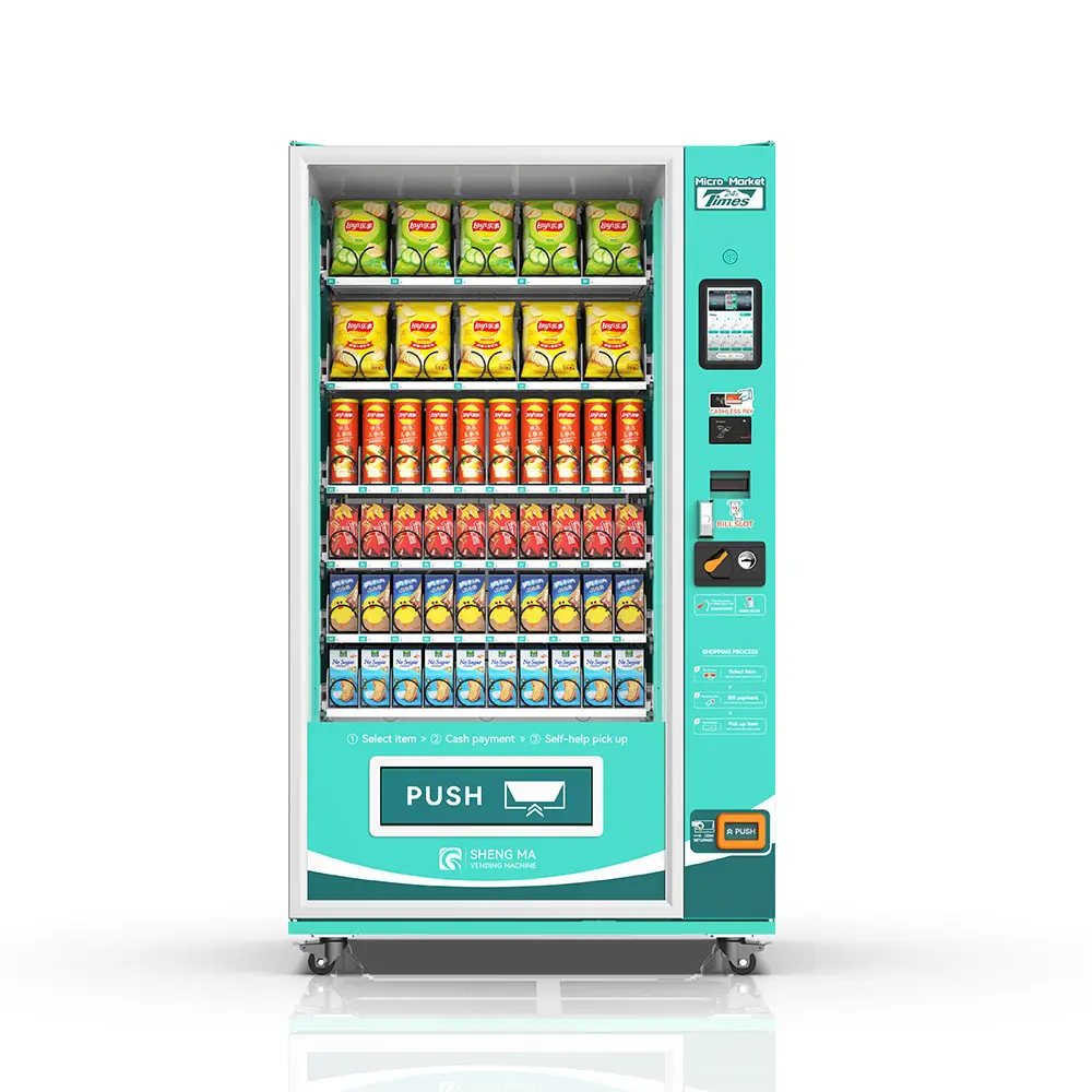 Digital Touch Screen smart self-service chips snacks product street vending machine 2023 vending machines