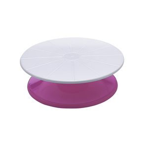 منصة دوارة للكيك قابلة للإزالة، حامل كيك دائري من البلاستيك، منصة دوارة لتزيين الكيك يدويًا، سهلة التفكيك والتخزين، أدوات الخبز - Product Image 3