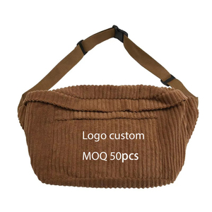 OEM velours côtelé voyage poitrine bandoulière sac banane rétro extérieur élégant Sport taille sac hommes grande pratique ceinture <span class=keywords><strong>Bum</strong></span> hanche ventre sac - Product Image 2
